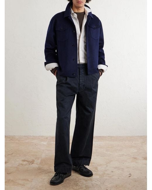 Mr P. Blue Double-faced Wool And Cashmere-blend Jacket for men