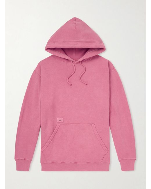 WTAPS パーカー ピンク SIZE 02 WTAPS Logo-appliqued Cotton-blend Jersey Hoodie in Pink for Men