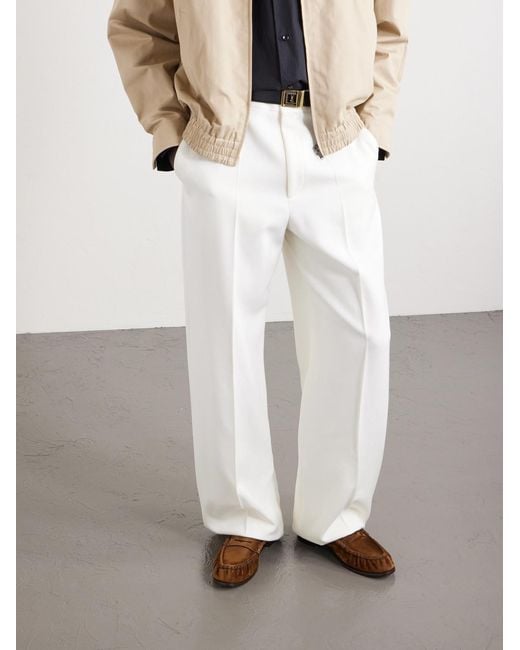 Saint Laurent Brown Le Loafer Monogram Logo-Appliquéd Suede Penny Loafers for men