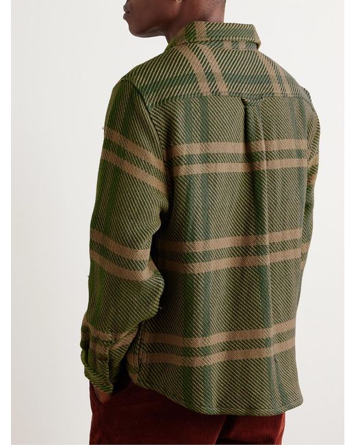 Corridor NYC Green Checked Cotton-Twill Jacket for men