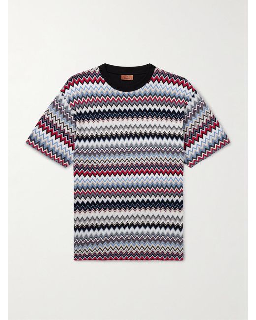 Missoni Gestreiftes T-Shirt aus Baumwolle in Multicolor für Herren