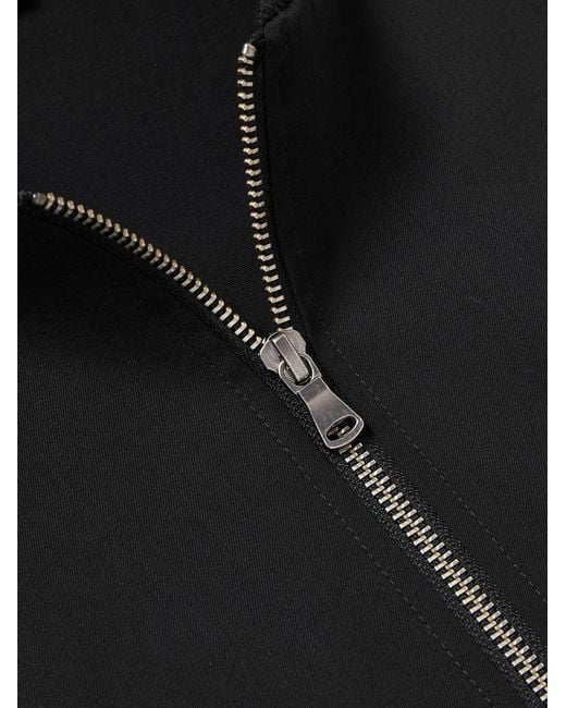 Barena Black Stretch Virgin Wool-Gabardine Bomber Jacket for men