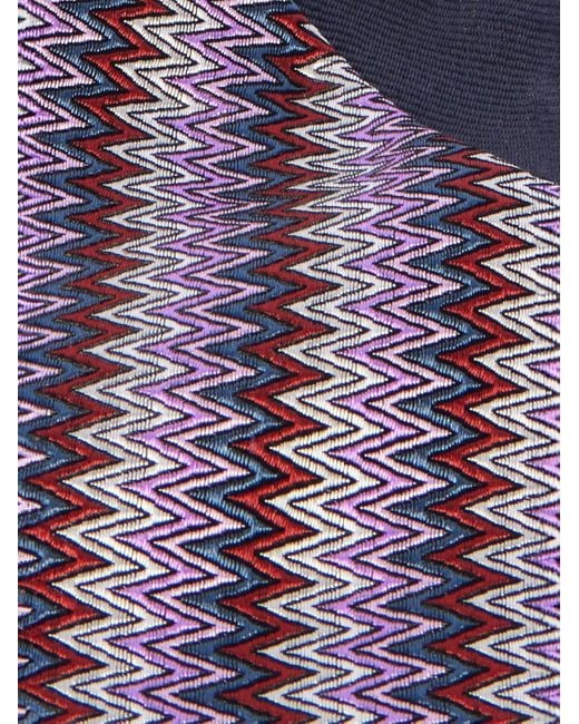 Missoni Purple 7cm Striped Silk-jacquard Tie for men