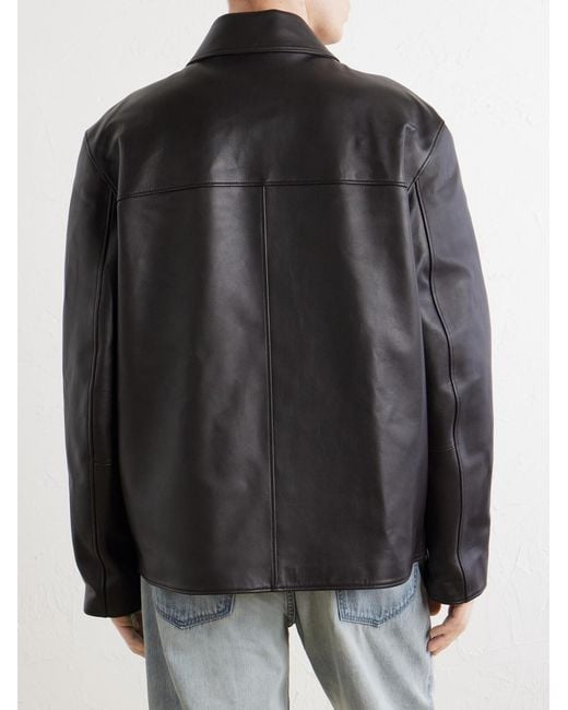 Paul Smith Black Leather Jacket for men