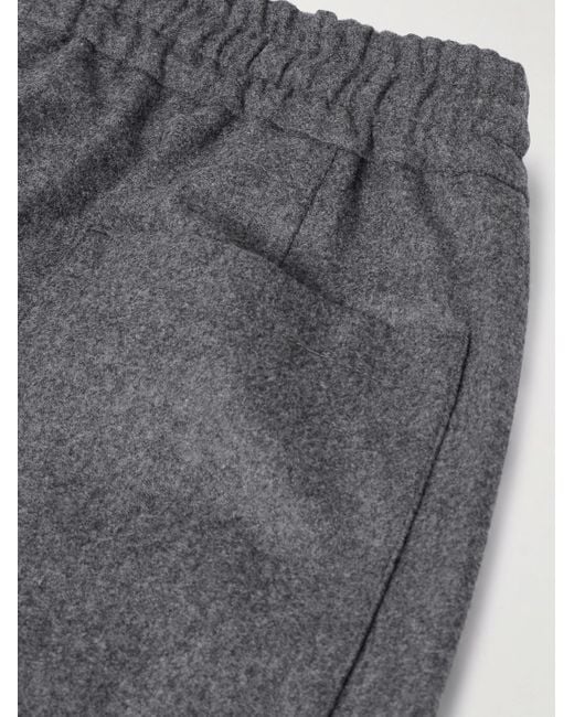 Kingsman Gray Straight-leg Wool-flannel Trousers for men