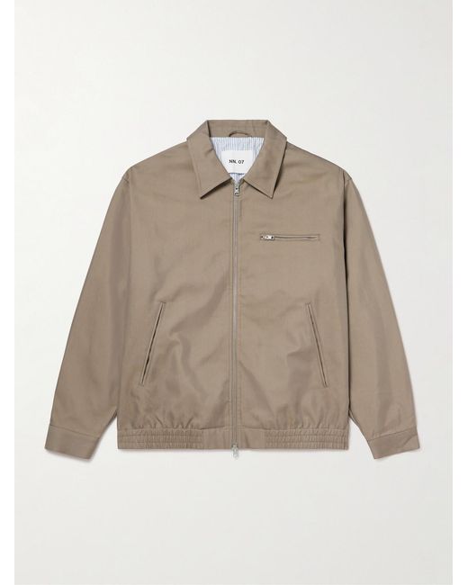 NN07 Natural Gideon 80038 Organic Cotton-Twill Blouson Jacket for men