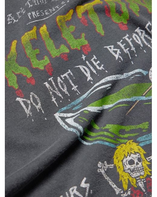 GALLERY DEPT. Gray Don'T Die Printed Distressed Cotton-Jersey T-Shirt for men