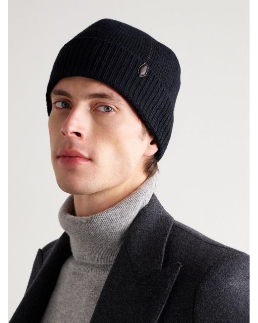 Berluti Blue Cashmere Beanie for men