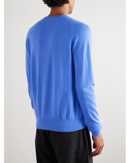 Sid Mashburn Blue Cashmere Sweater for men
