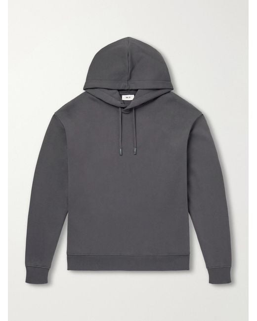 NN07 Gray David 3014 Organic Cotton-Jersey Hoodie for men