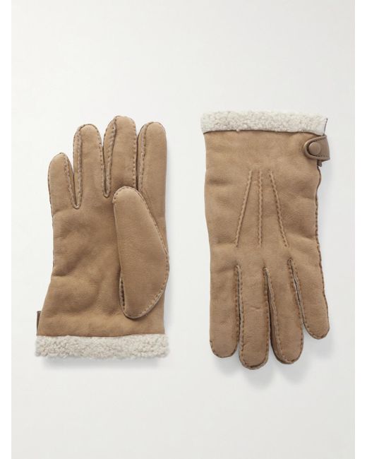 Loro Piana Natural Gabriel Shearling Gloves for men