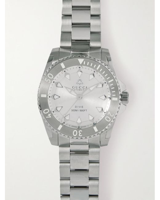Gucci Gray Dive Stainless Steel Watch for men