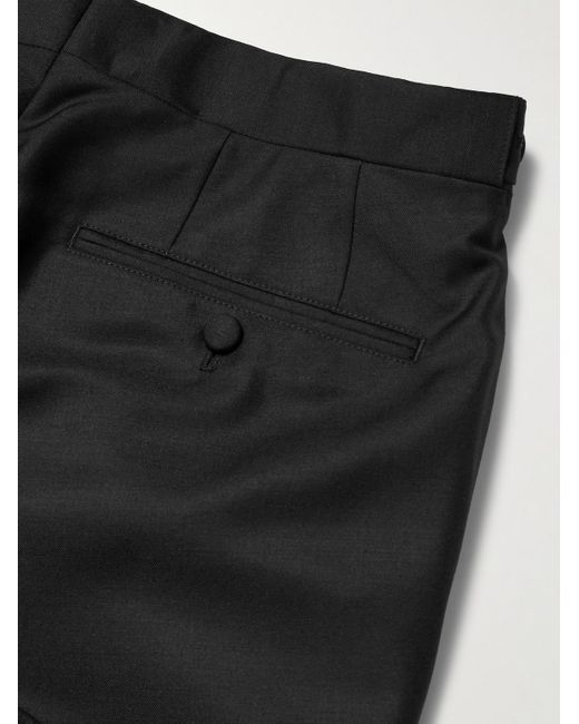 Mr P. Black Mike Straight-leg Wool for men