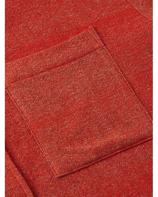 The Elder Statesman Red Cashmere-jacquard Overshirt for men