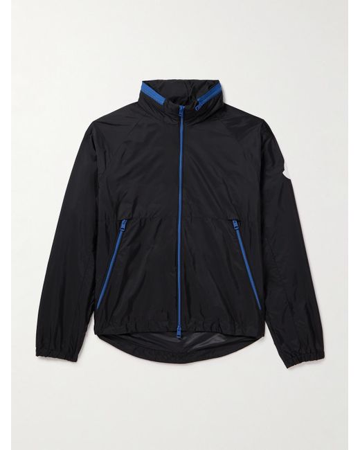 Moncler Blue Octano Logo-appliquéd Hooded Shell Jacket for men