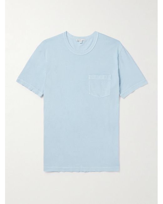 James Perse T-Shirt aus Jersey aus gekämmter Baumwolle in Blue für Herren