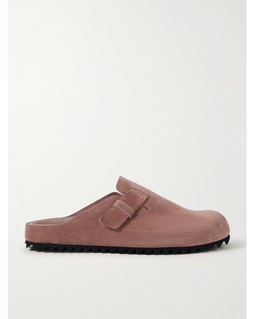 Officine Creative Brown Agora Suede Clogs for men