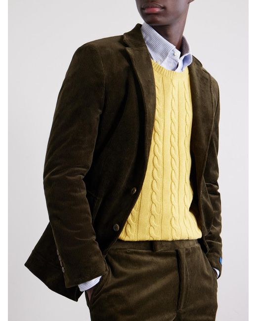 Polo Ralph Lauren Green Stretch Cotton-Corduroy Blazer for men
