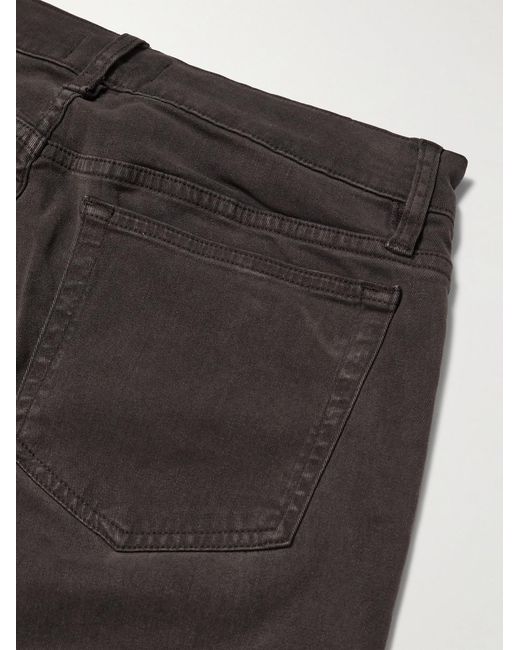 FRAME Gray L'homme Slim-fit Stretch Lyocell-blend Trousers for men