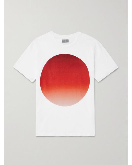 Blue Blue Japan Red Omaru Gradation Printed Cotton-Jersey T-Shirt for men