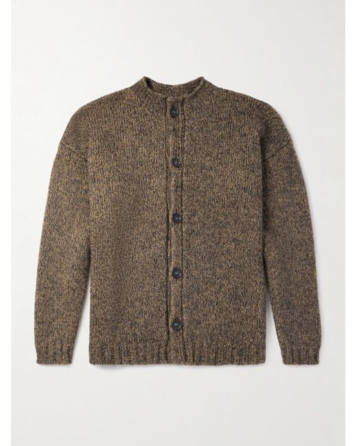 Massimo Alba Brown Orfeo Oversized Wool, Cashmere, Mohair And Silk-Blend Cardigan for men