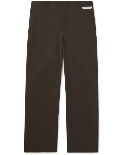 (w)taps Brown Straight-leg Twill Trousers for men