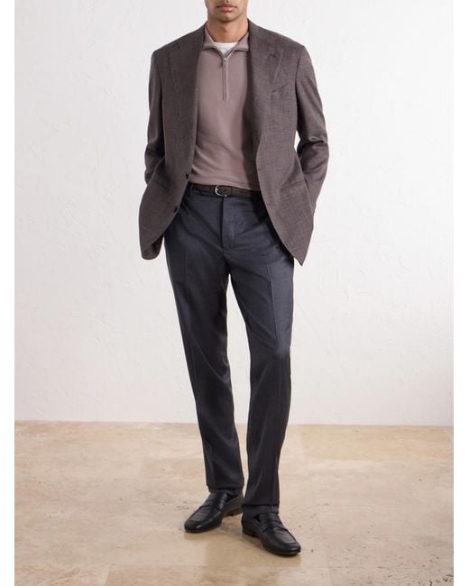Slowear Gray Straight-Leg Wool-Blend Trousers for men