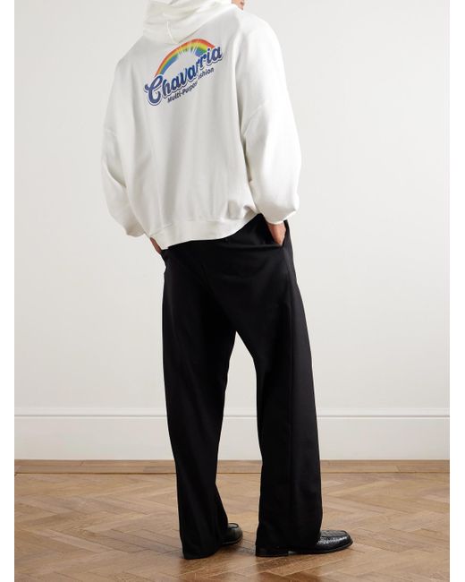 Willy Chavarria Natural Fabuloso Hooligan Oversized Logo-print Cotton-jersey Hoodie for men