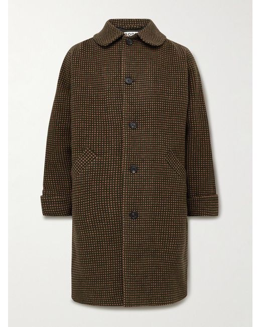 Bode Brown Hedgerow Wool-Tweed Coat for men