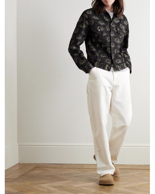 Kapital Speakeasy Printed Denim Jacket in Black for Men