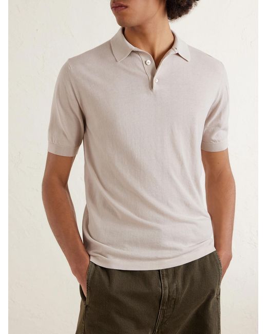 Eleventy White Cotton Polo Shirt for men