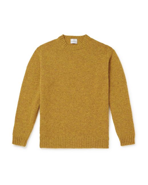 Kingsman Yellow Shetland Wool Sweater for men
