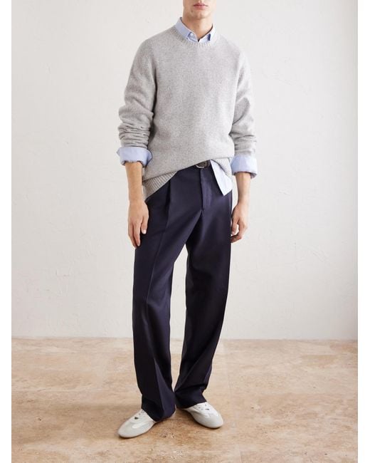 Hartford White Wool Sweater for men