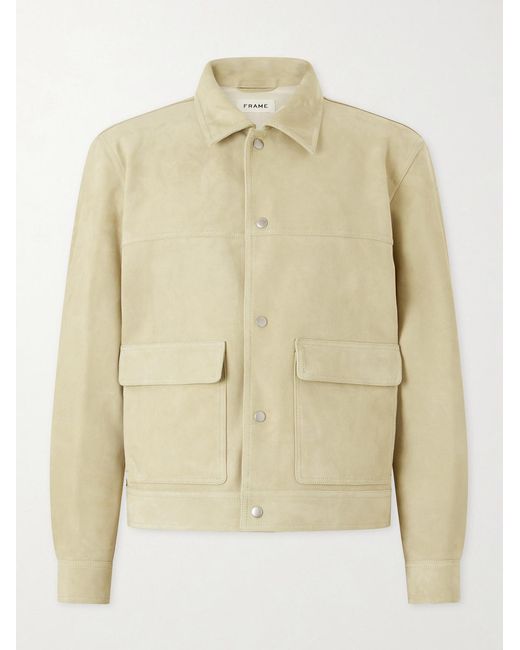 FRAME Natural Suede Trucker Jacket for men