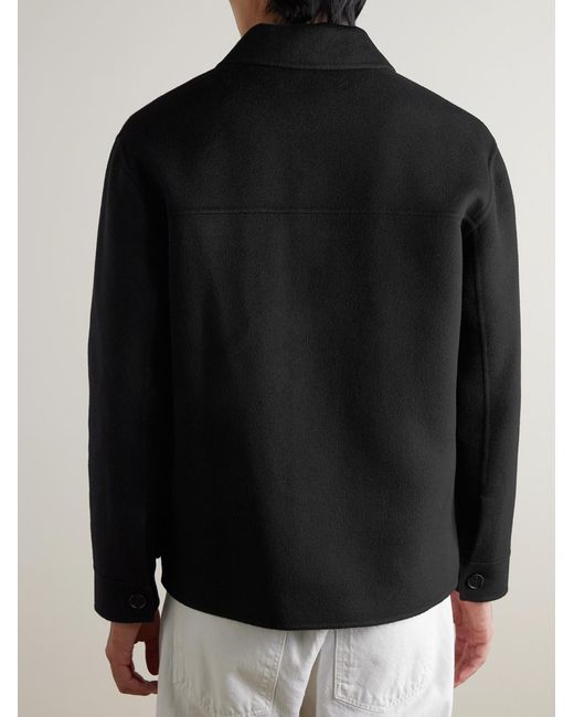 Mr P. Black Double-Faced Cashmere Chore Jacket for men