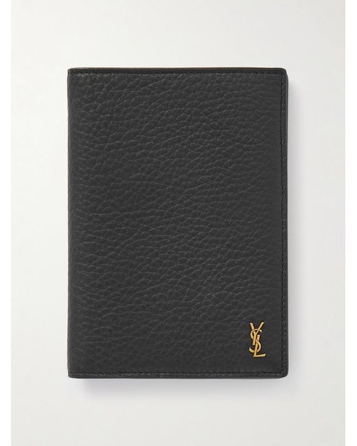 Saint Laurent Black Full-Grain Leather Billfold Wallet for men