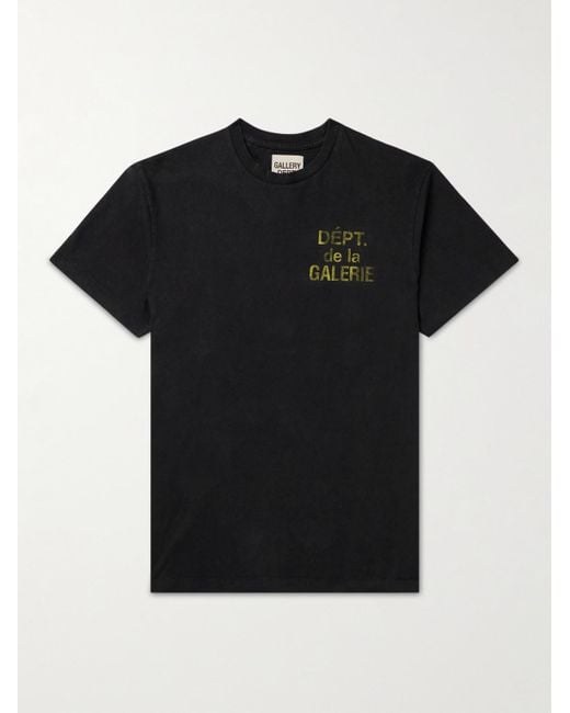GALLERY DEPT. Black French Logo-Print Cotton-Jersey T-Shirt for men