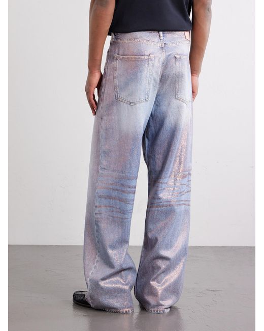 Acne Gray Wide-leg Glittered Jeans for men