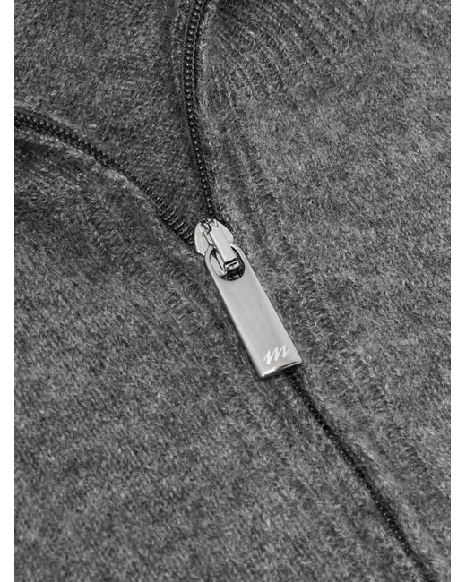 Massimo Alba Gray Lima Cashmere Half-Zip Sweater for men