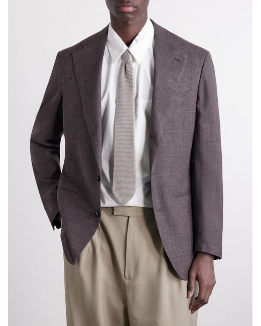 Mr P. White 7cm Knitted Silk Tie for men