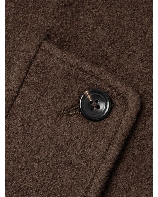 Kartik Research Brown Wool Harrington Jacket for men
