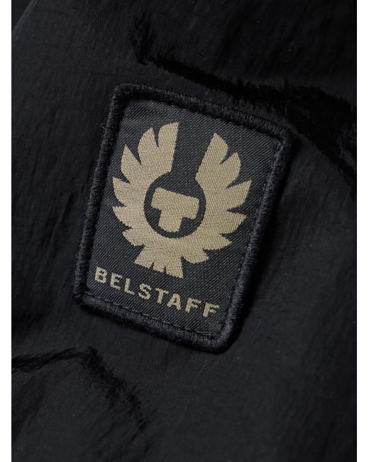 Belstaff Kapuzenjacke aus wattiertem Shell mit Logoapplikation in Black für Herren