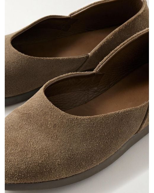 STÒFFA Brown Suede Slippers for men