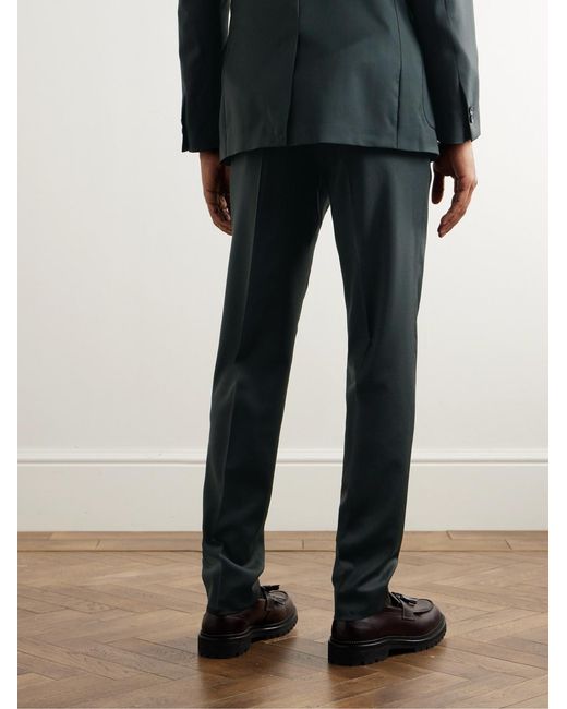 Mr P. Blue Slim-Fit Wool -Twill Drawstring Suit Trousers for men