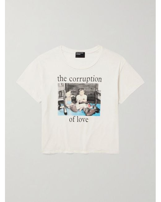 Enfants Riches Deprimes Printed Cotton-Jersey T-Shirt in White for