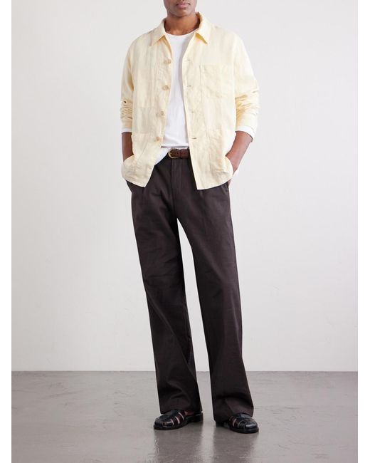 Hartford Natural Perry Linen And Cotton-Blend Woven Jacket for men