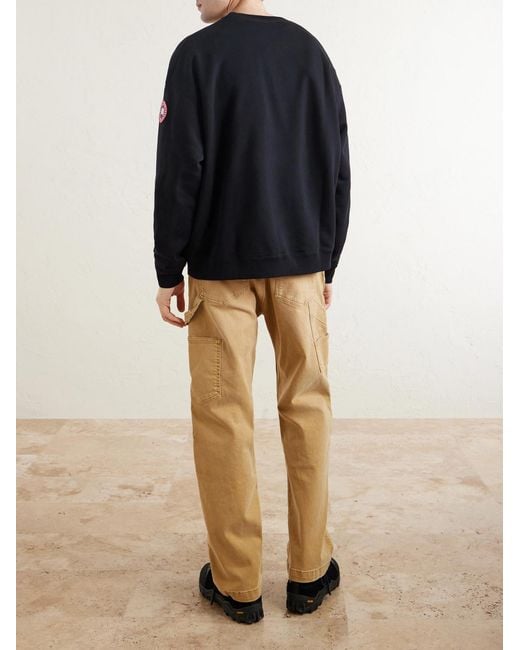 Canada Goose Blue Rove Logo-Embroidered Cotton-Jersey Sweater for men