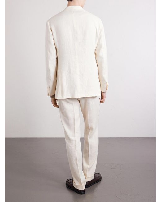 Saman Amel Natural Linen Suit Jacket for men