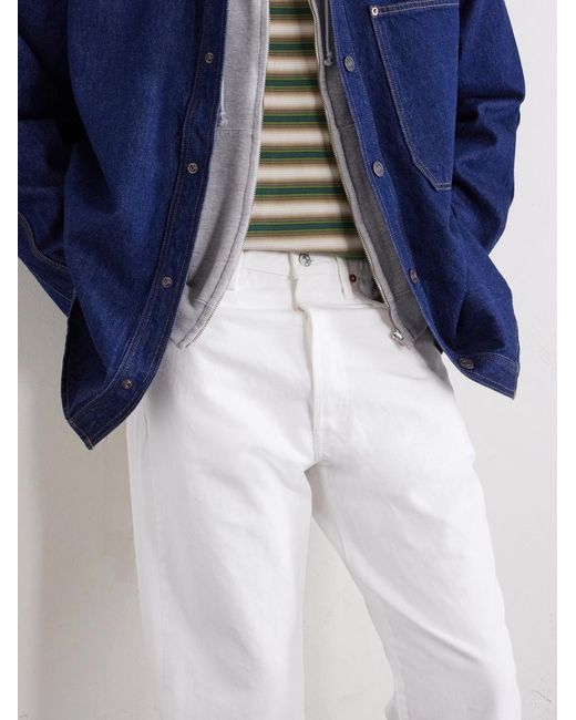 Orslow White 90's Straight-Leg Jeans for men