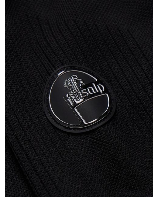 Fusalp Black Cyrion Double-Faced Wool-Blend Zip-Up Cardigan for men